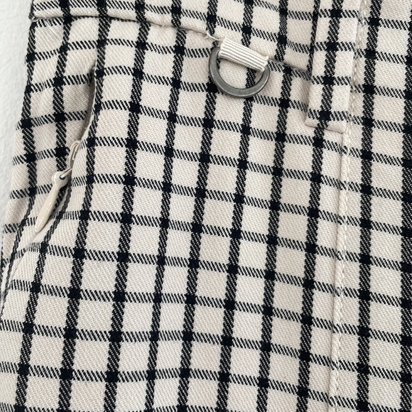 Anthropologie, Black and White Gingham Print,Essential Slim Pants, Size 2 - Picture 7 of 16